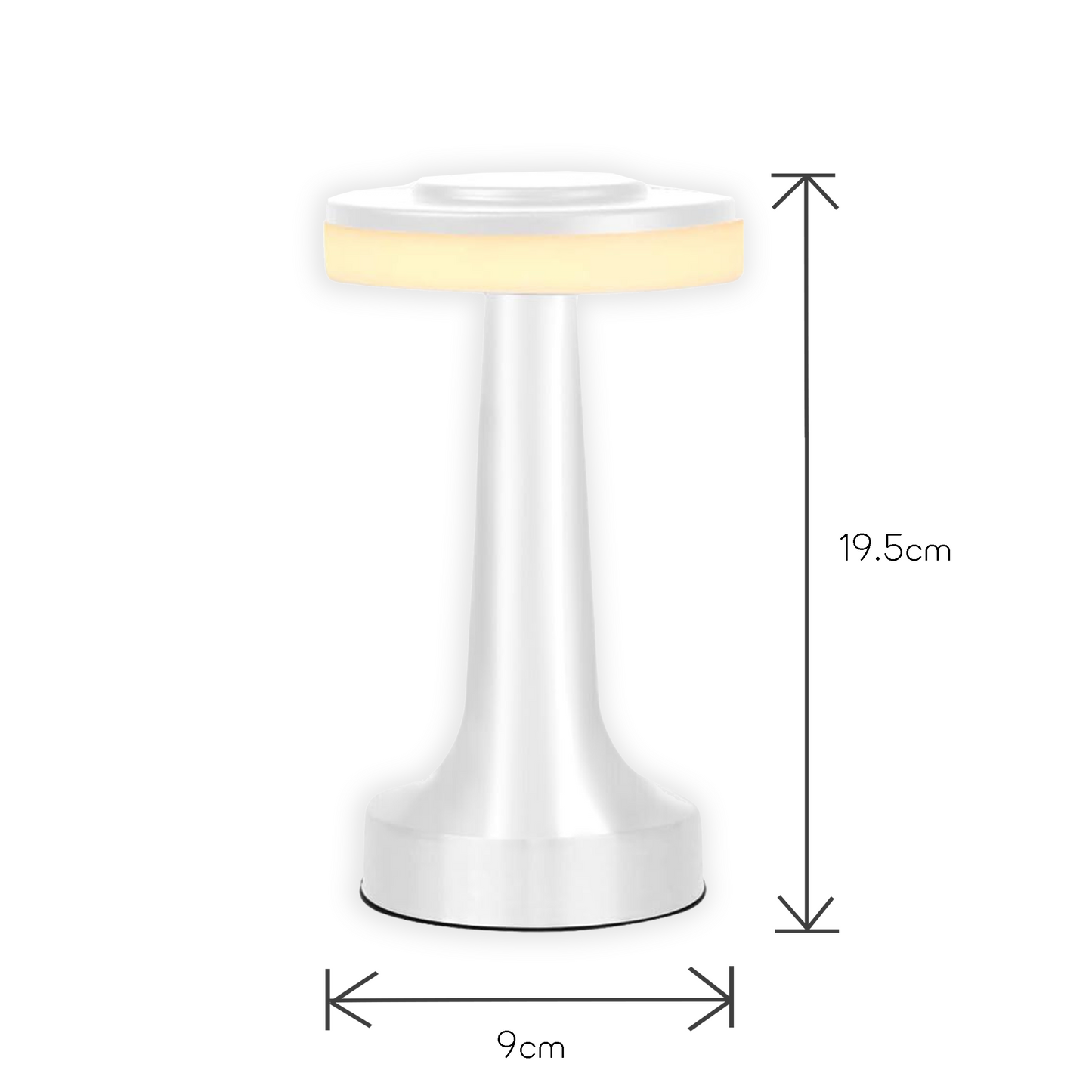 White Eclipse Base Table Lamps