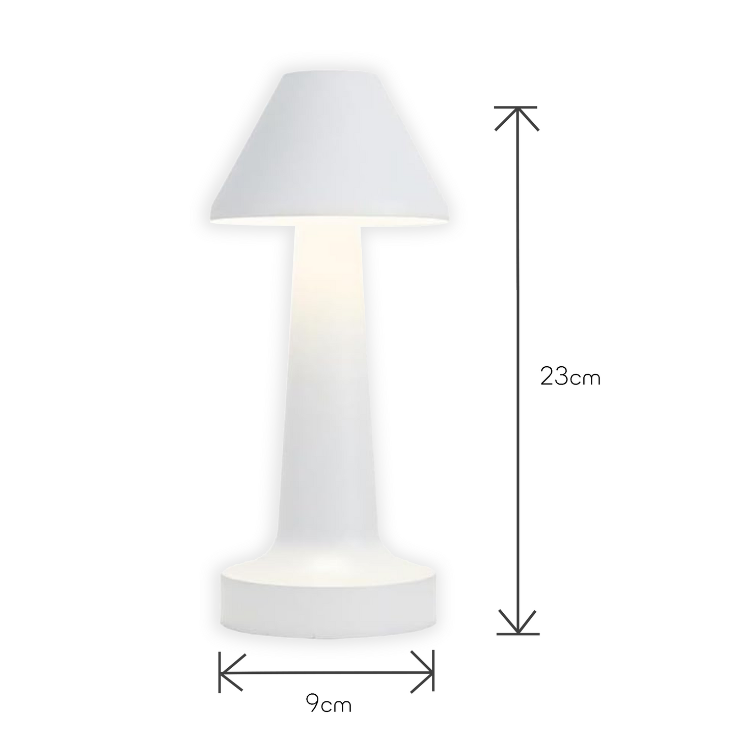 White Luminous Bell Table Lamp