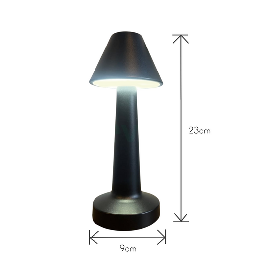 Black Luminous Bell Table Lamp