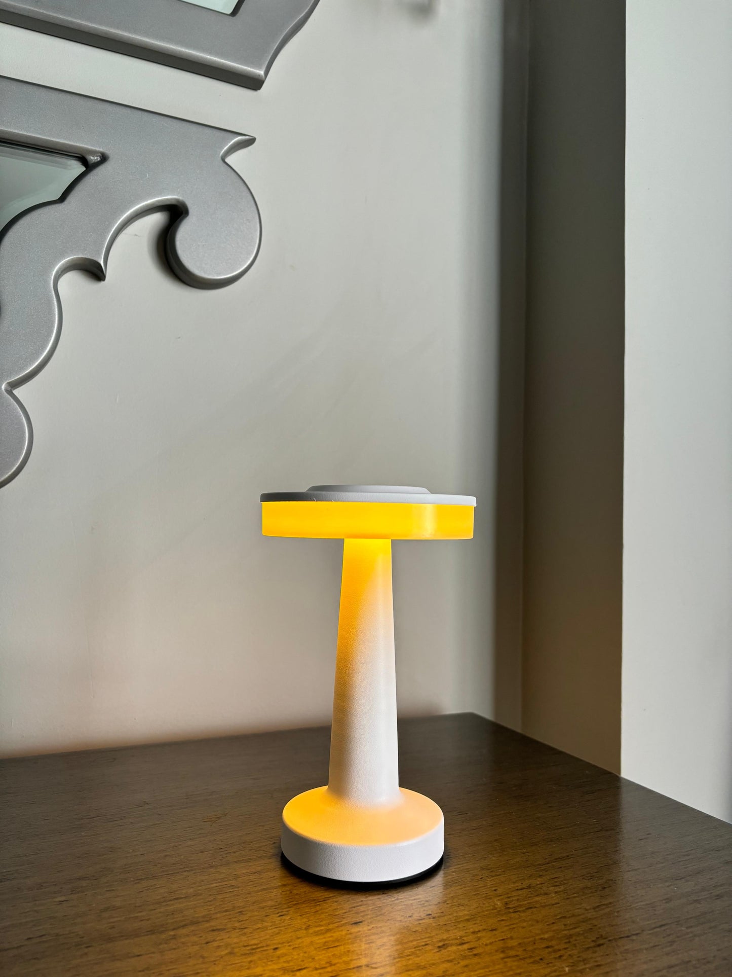 White Eclipse Base Table Lamps