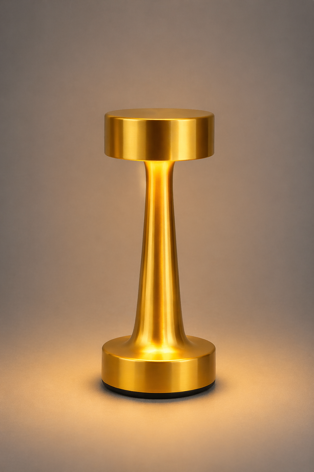 Gold Modern Drum Table Lamp