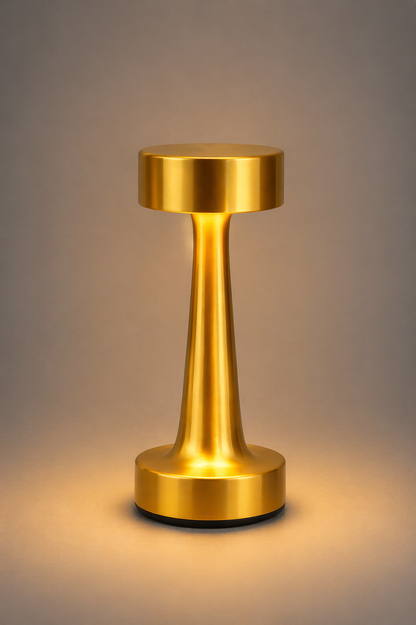 Gold Modern Drum Table Lamp