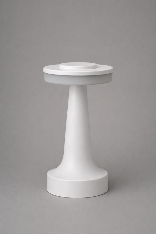 White Eclipse Base Table Lamps