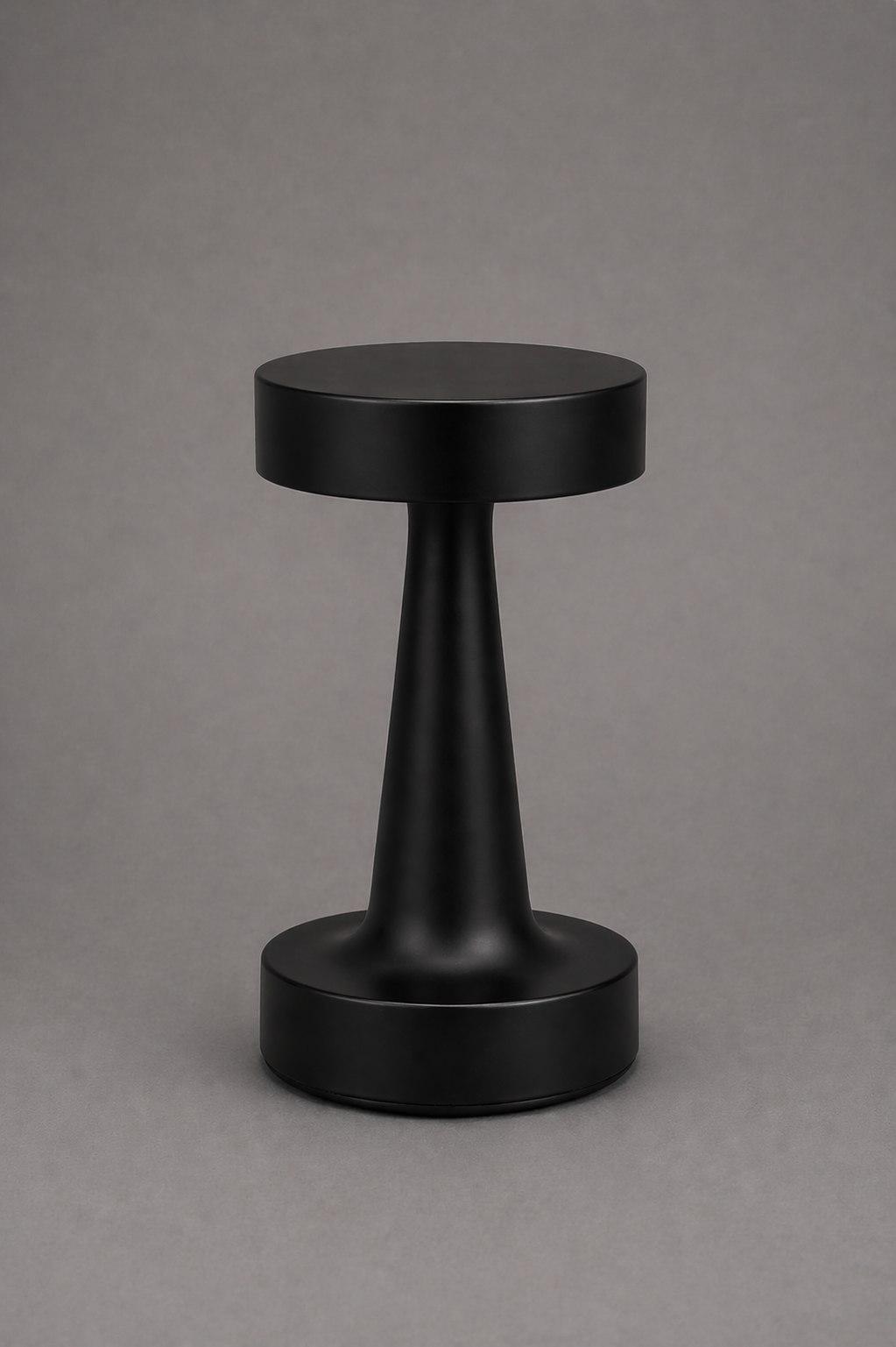 Black Modern Drum Table Lamp