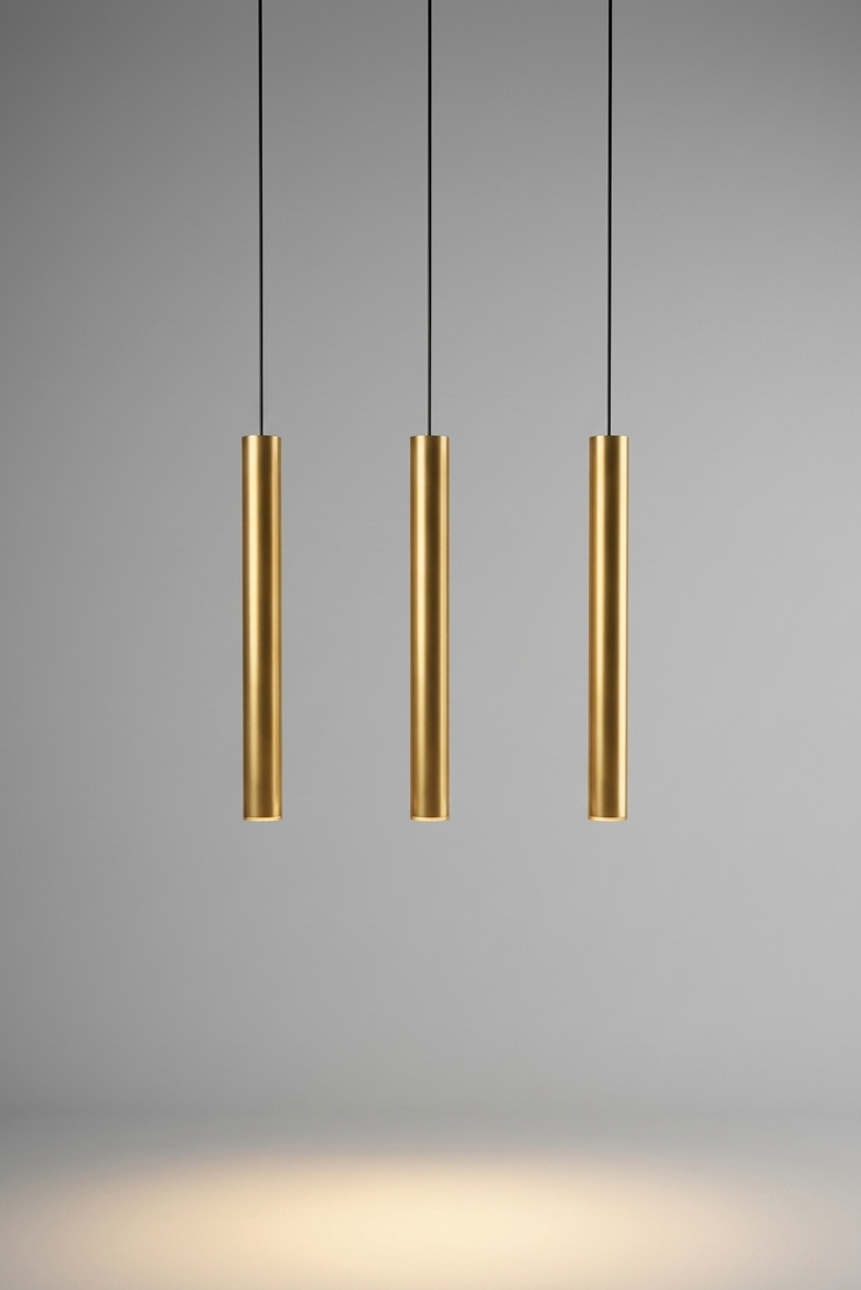 Gold Tube Pendant