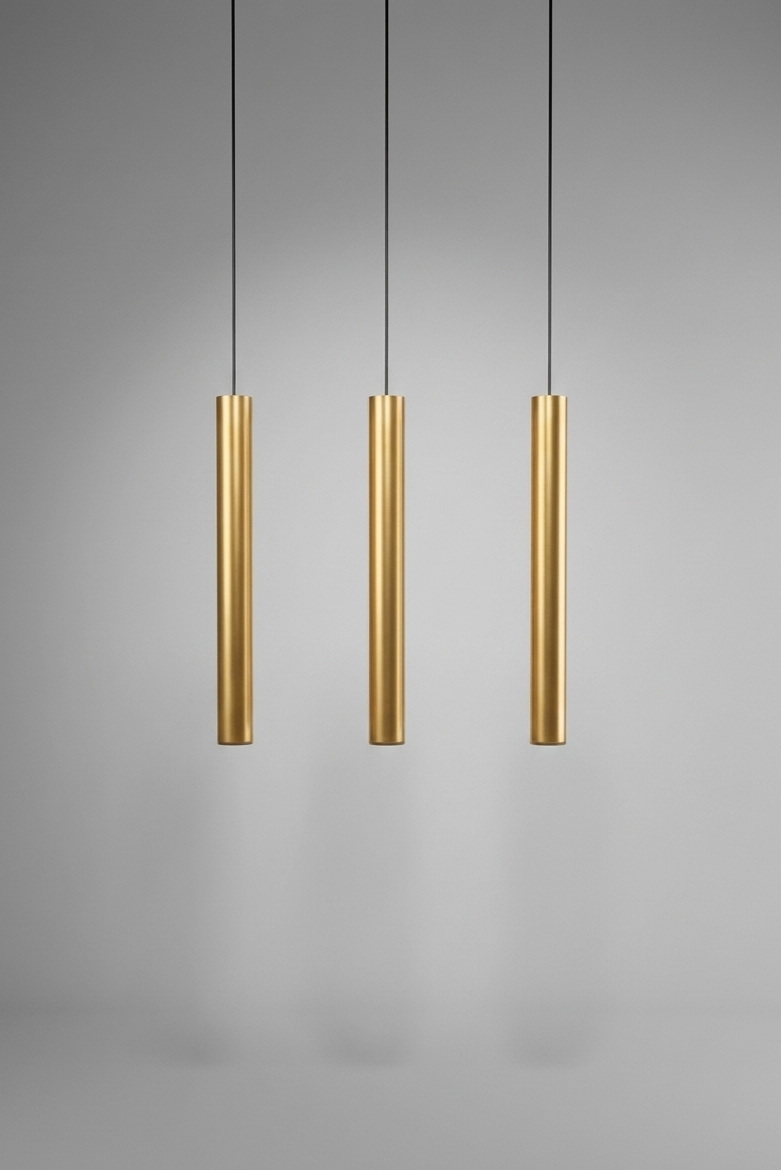 Gold Tube Pendant