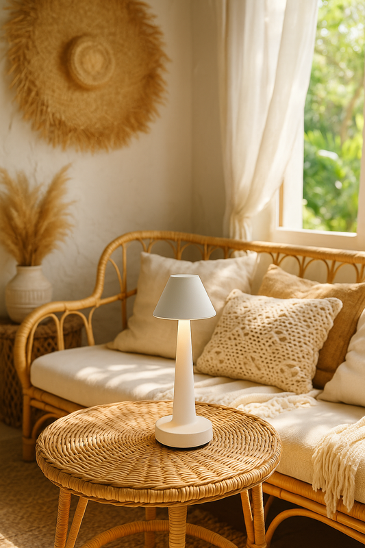 White Luminous Bell Table Lamp