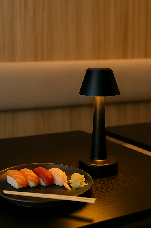 Black Luminous Bell Table Lamp