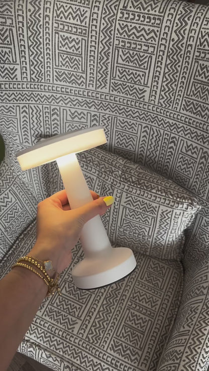 White Eclipse Base Table Lamps